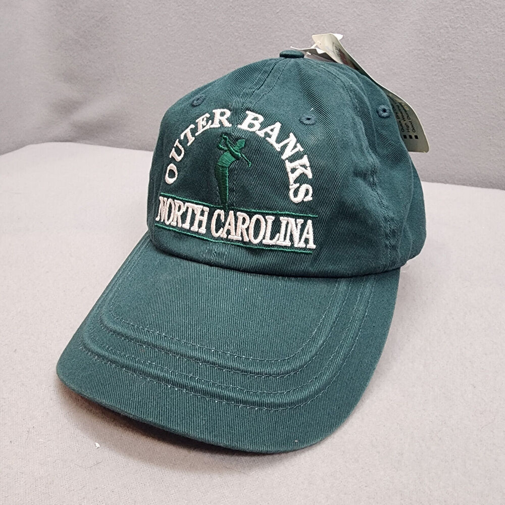 Outer Banks North Carolina Cotton Strapback Greenβ Baseball Cap Hat NWT